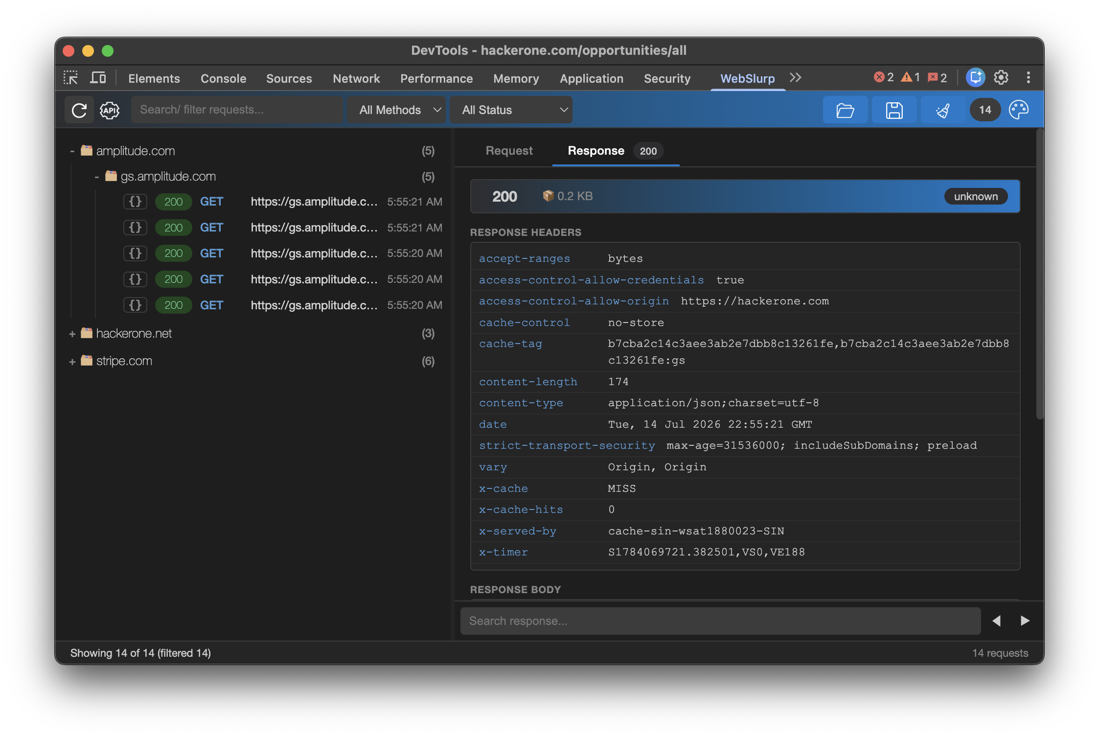 WebSlurp screenshot